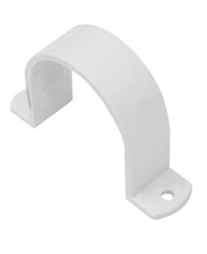Abrazadera Plástica Blanca Doble Aleta